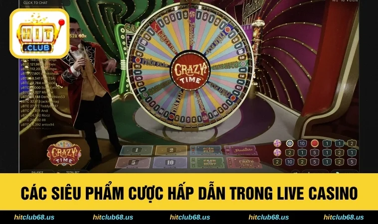 Các siêu phẩm cược hấp dẫn trong Live Casino